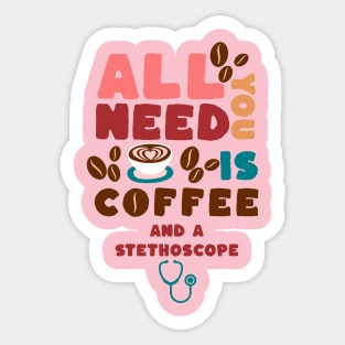Nurses and Coffee Sticker